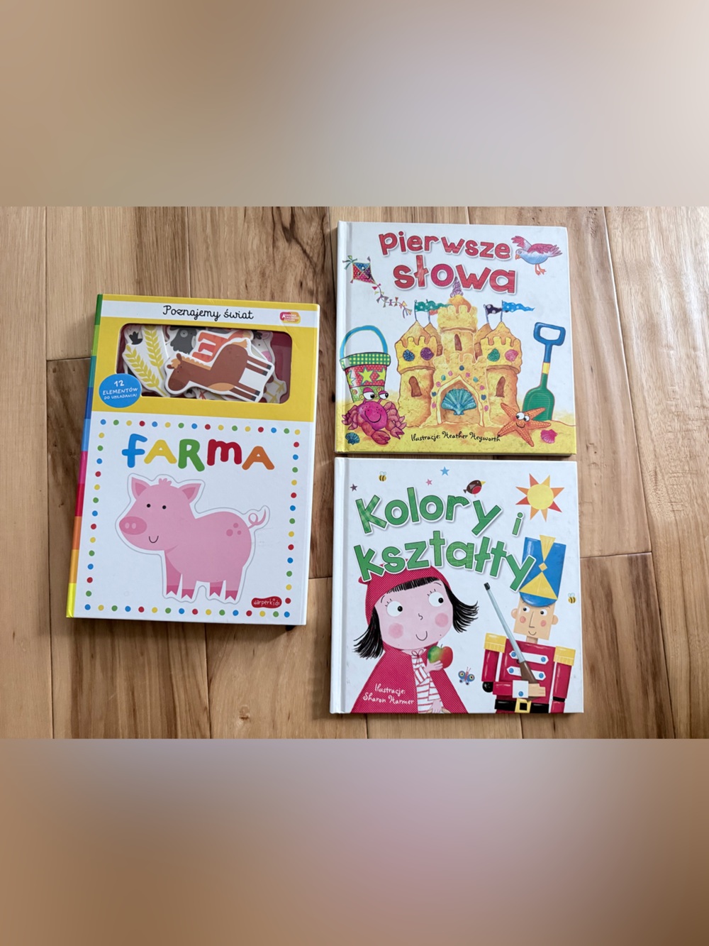 Kids Farm Puzzle & Board Book Set in Polish !